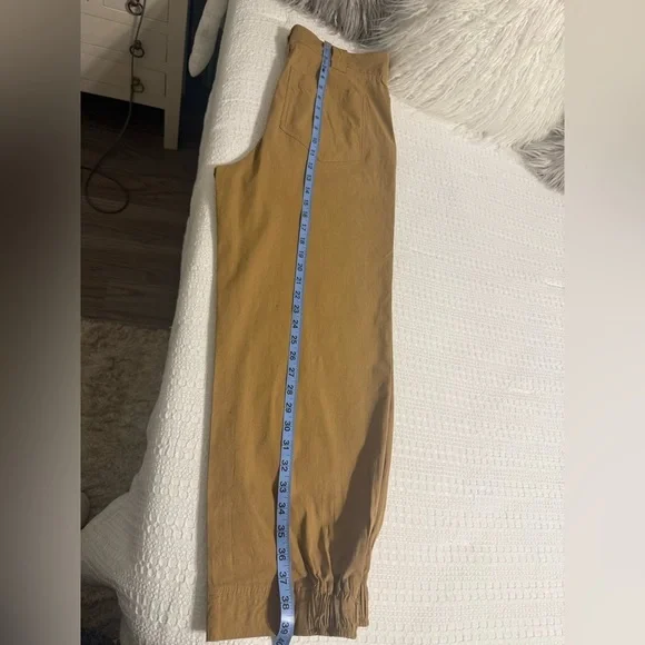 A.L.C. Tan Tie-Waist Trousers - Picture 12 of 12